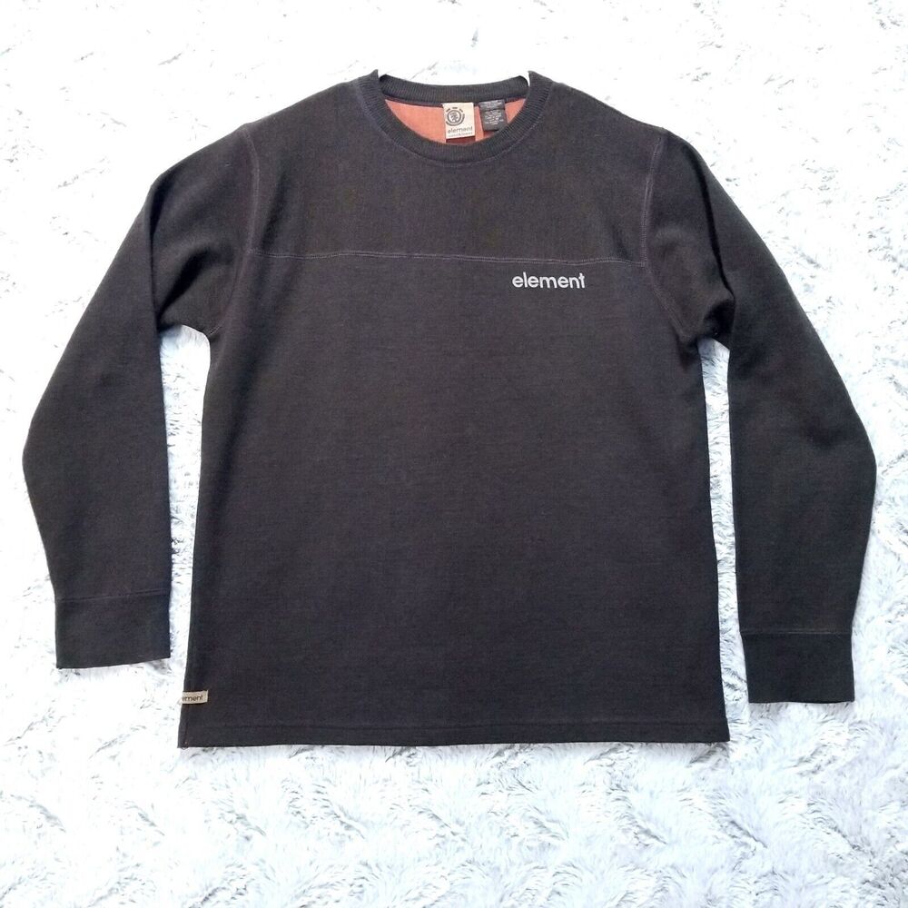 Element Sweater Mens M Brown Wood & Thread Long Sleeve Pullover